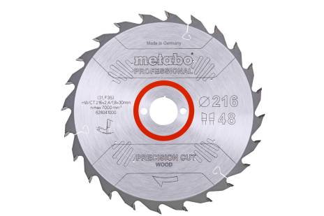 Sägeblatt "precision cut wood - professional", 216x30, Z48 WZ 5° neg. (628041000) 