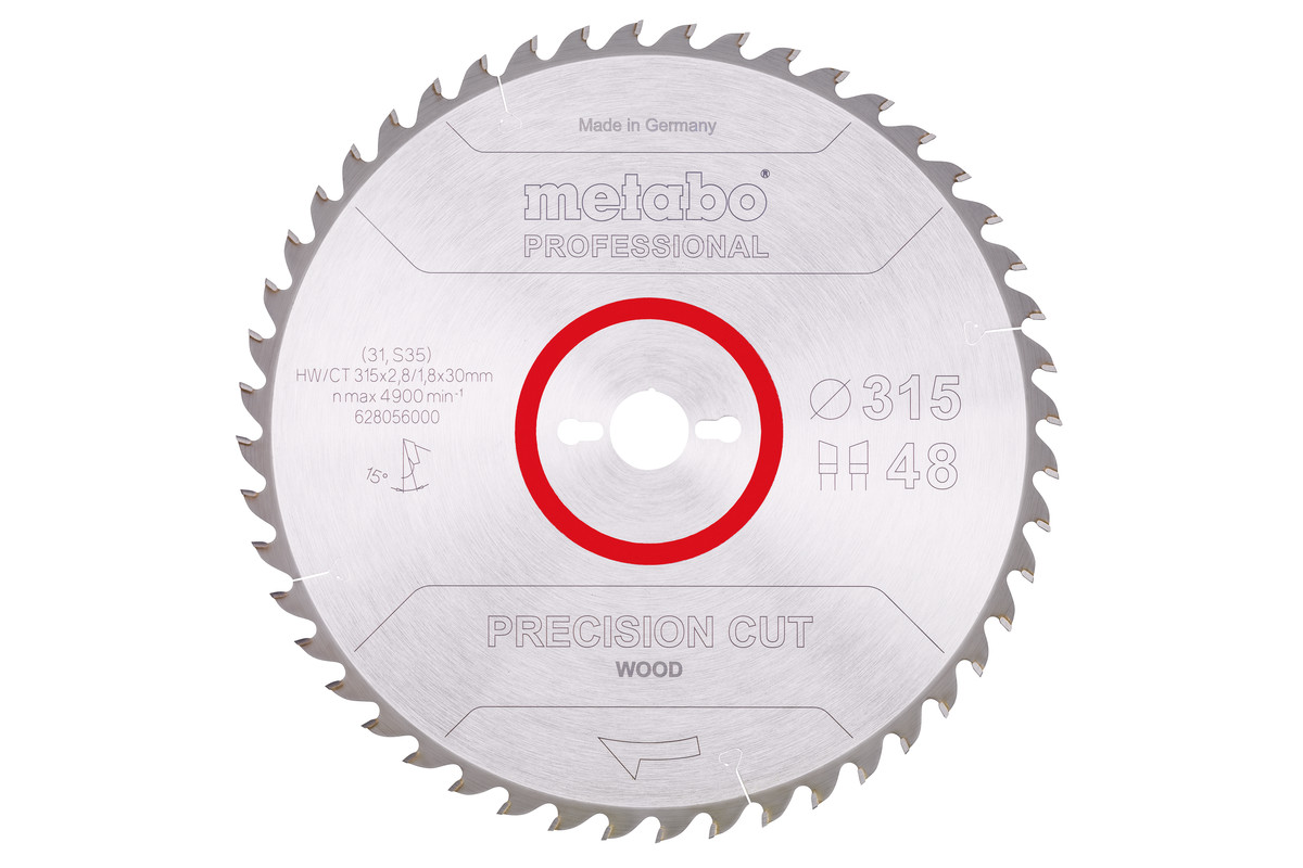 Saw blade "precision cut wood - professional", 315x30, Z48 WZ 15° (628056000) 