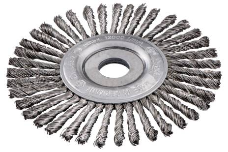 Wheel brush 125x0.5x6 /22.23 mm, steel-wire, twisted (626815000)