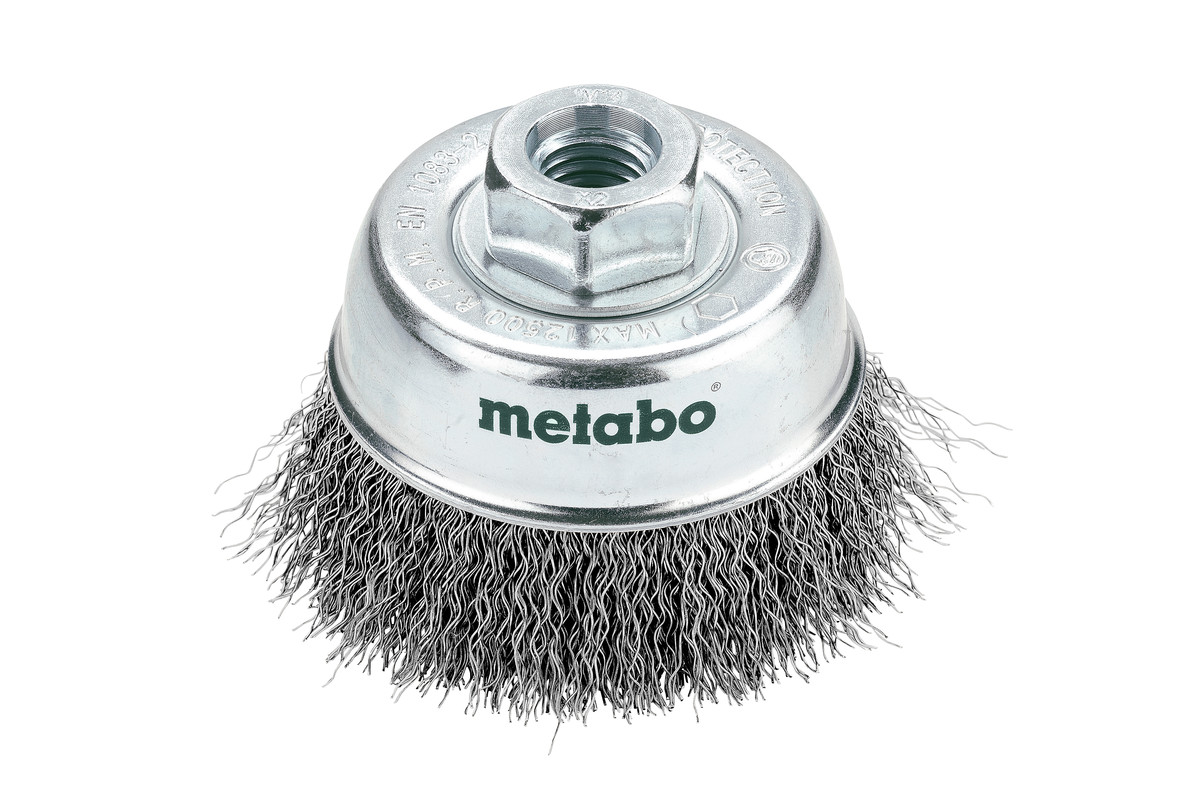 Brosse boisseau 75x0,3 mm/ M 14, acier, ondulé (623715000) 