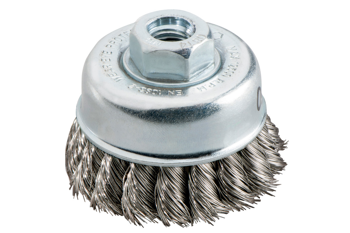 Brosse boisseau 65x0,35 mm/ M 14, acier inoxydable, torsadé (623801000) 