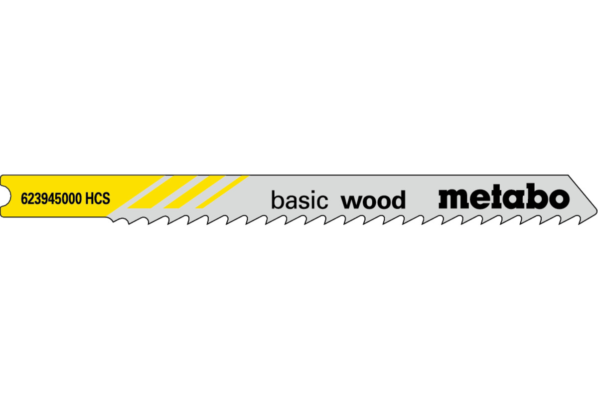 5 lames de scie sauteuse « basic wood » / U 74/ 3,0mm (623945000) 