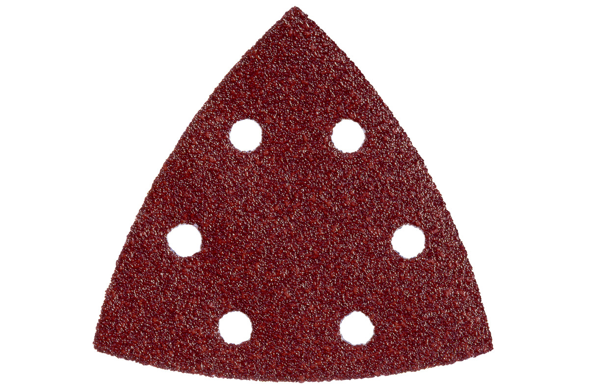 25 feuilles abrasives auto-agrippantes 93 x 93 mm, P 320, B+M, pour ponceuse à patin triangulaire (624987000) 