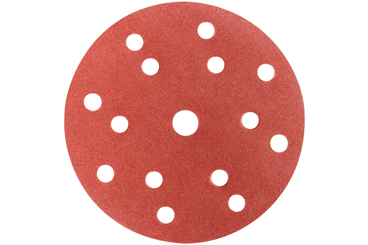 50 feuilles abrasives auto-agrippantes 150 mm, P120, B + M, « multi-hole » (626678000) 