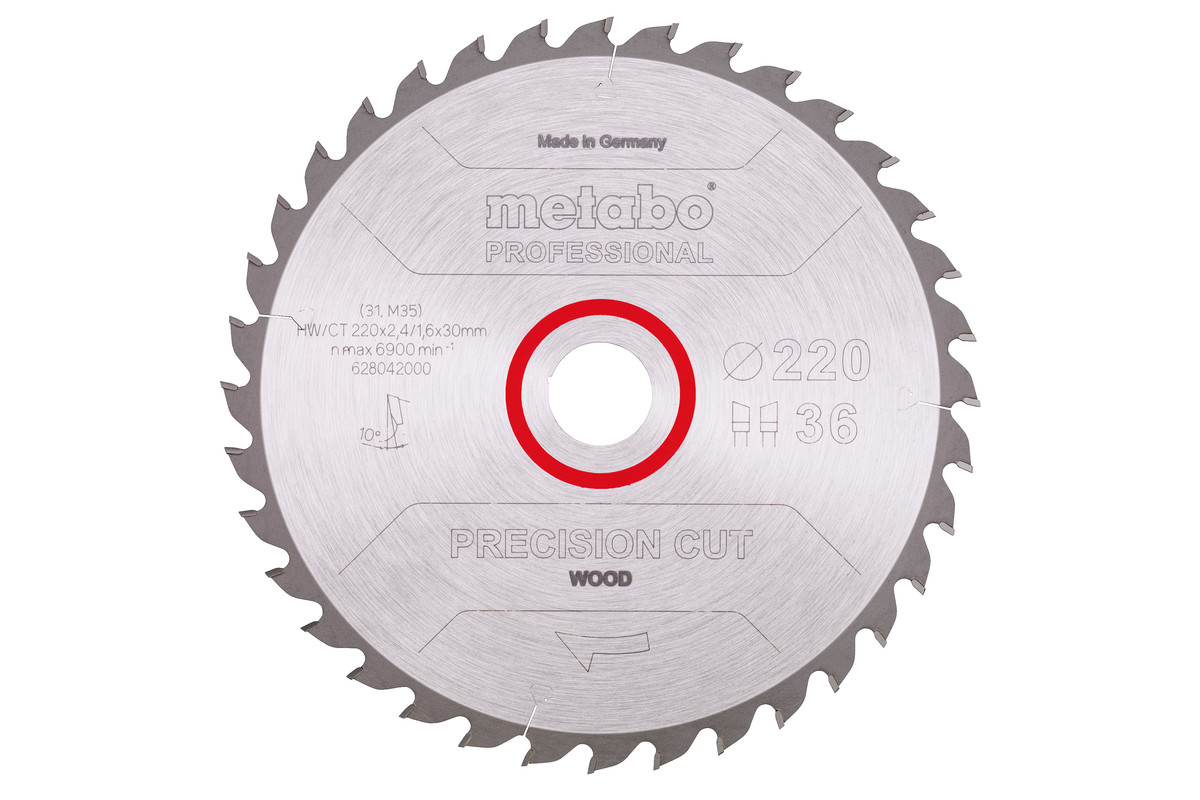 Zaagblad "precision cut wood - professional", 220x30, Z36 WZ 10° (628042000) 