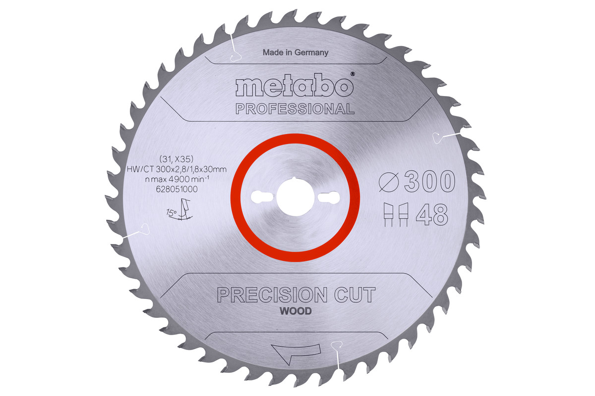 Zaagblad "precision cut wood - professional", 300x30, Z48 WZ 15° (628051000) 