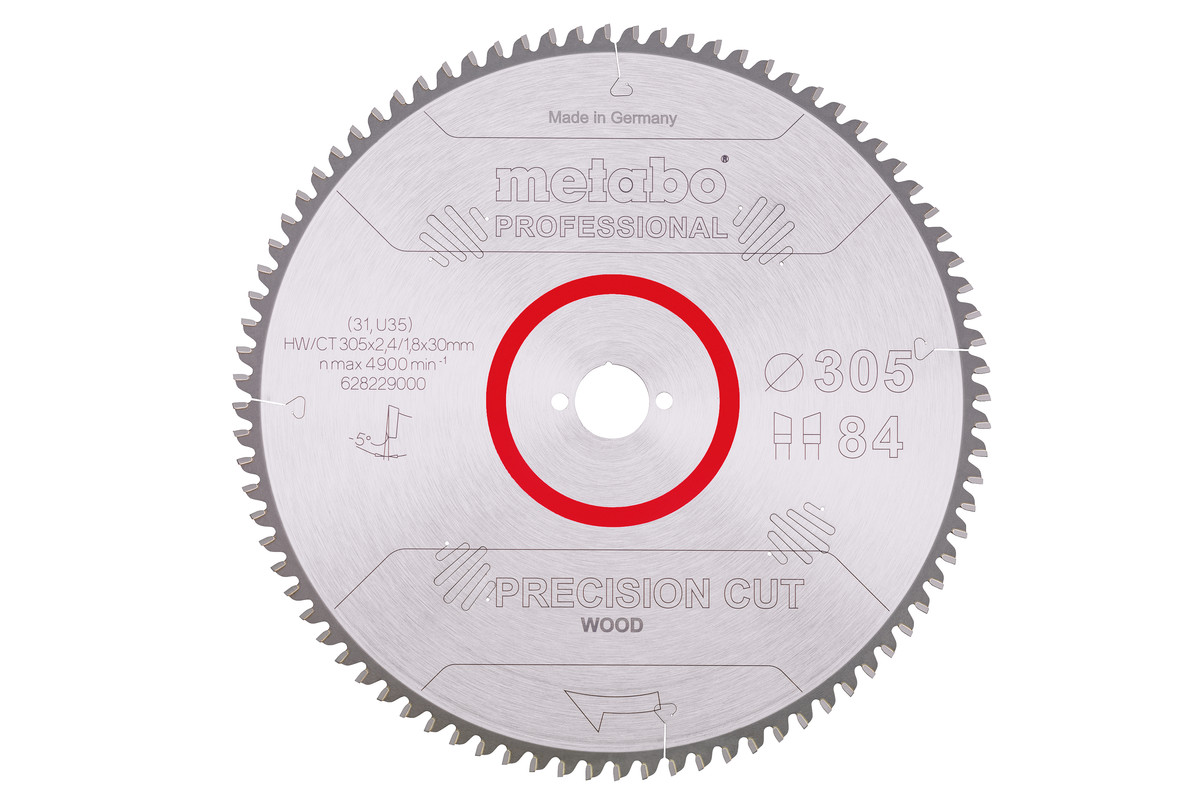 Lame de scie « precision cut wood - professional », 305x30, Z84 WZ 5° nég. (628229000) 