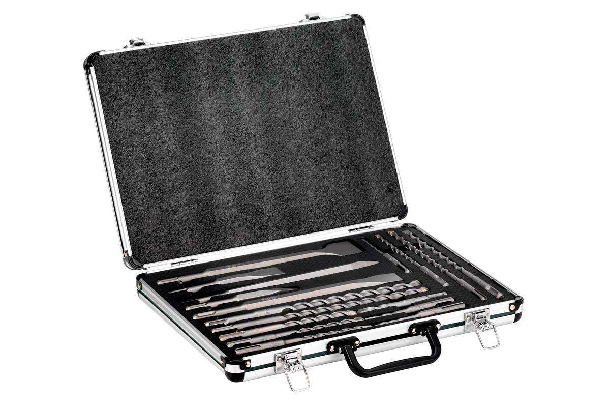 Set de forets/burins SDS-plus SP, 17 pièces, dans un coffret en aluminium (628414000) 