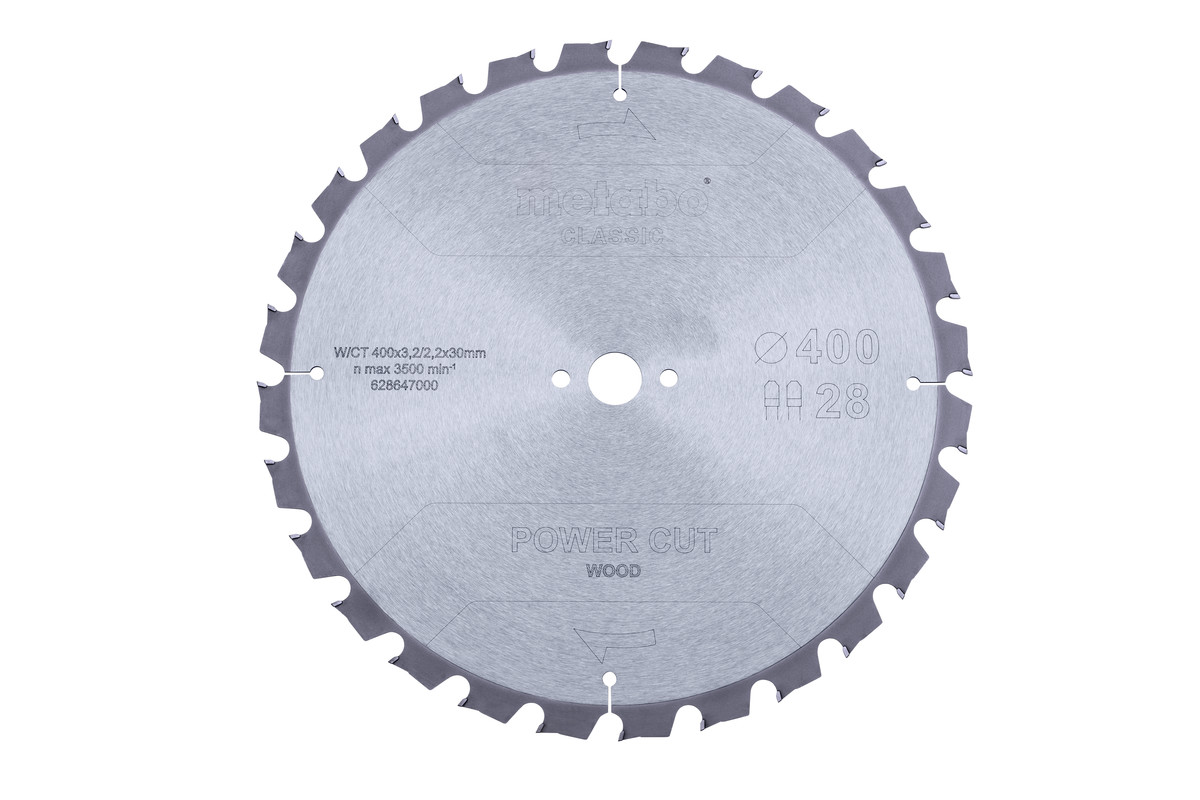 Zaagblad "power cut wood - classic", 400x30 Z28 TZ 15° (628647000) 