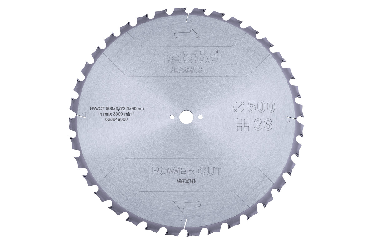 Zaagblad "power cut wood - classic", 500x30 Z36 TZ 15° (628649000) 