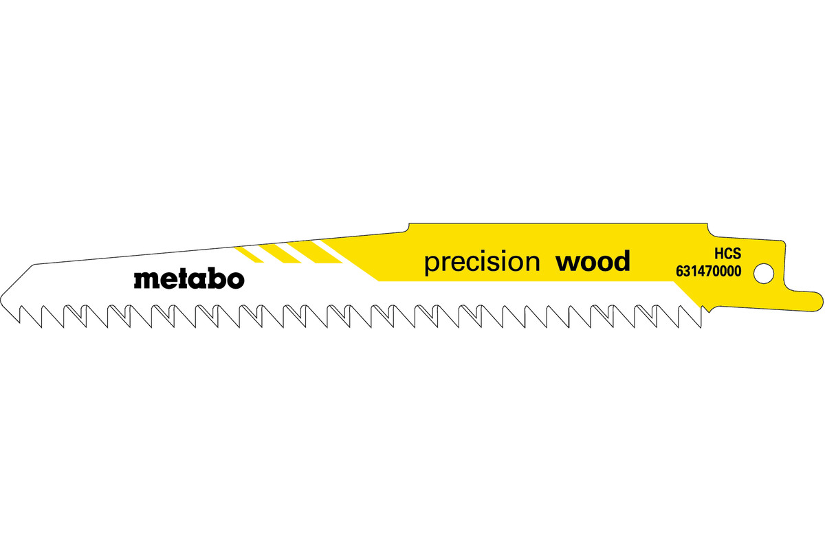 5 reciprozaagbladen "precision wood" 150 x 1,25 mm (631470000) 
