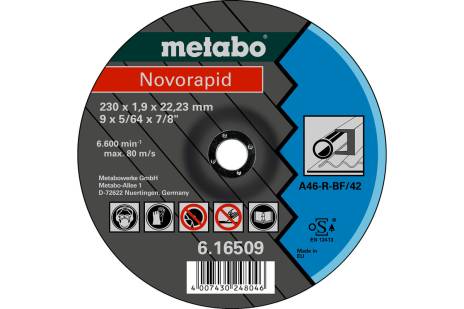 Novorapid 230 x 1,9 x 22,23 mm, staal, TF 42 (616509000) 