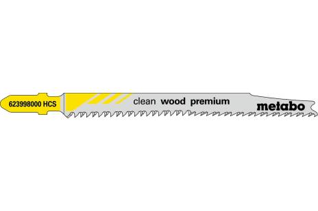 5 lames de scie sauteuse « clean wood premium » 93/ 2,2 mm (623998000) 