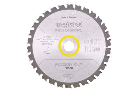 Zaagblad "power cut wood - professional", 160x20, Z30 WZ 5° (628071000) 