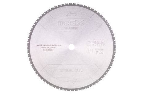 Zaagblad "steel cut - classic", 355x25,4 Z72 FZ/FA 4° (628669000) 