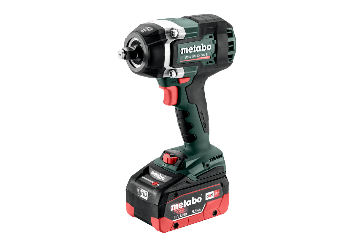 Visseuse à chocs sans fil METABO SSW 18 LTX 800 BL 2 x 5,2 Ah en coffret