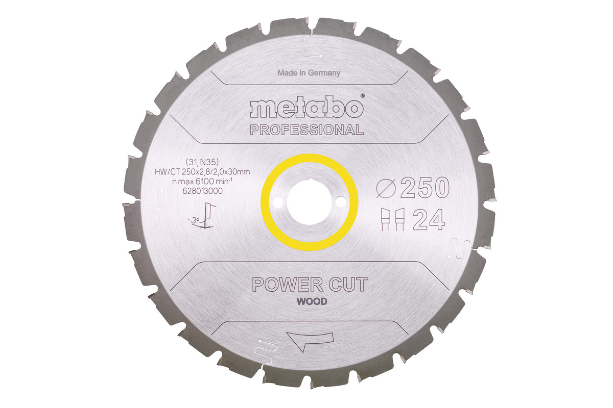 Sägeblatt "power cut wood - professional", 250x30, Z24 WZ 3° neg. (628013000) 