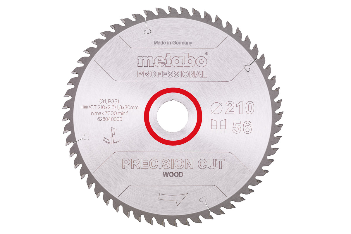 Lama "precision cut wood - professional", 210x30, Z56 WZ 10° (628040000) 