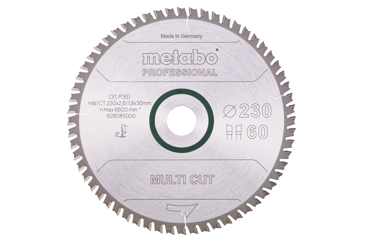 Sägeblatt "multi cut - professional", 230x30, Z60 WZ 5°  (628085000) 