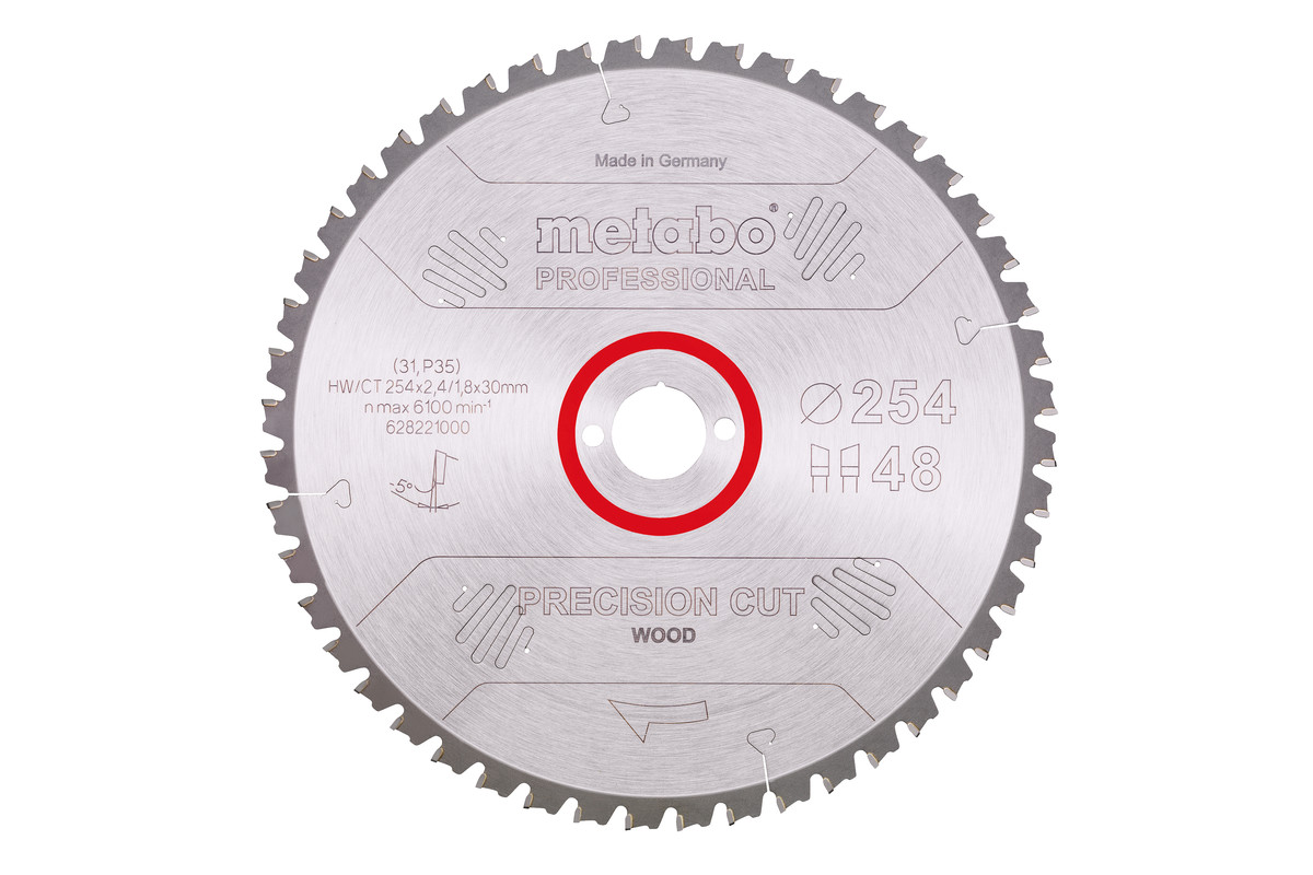 Sägeblatt "precision cut wood - professional", 254x30, Z48 WZ 5° neg. (628221000) 