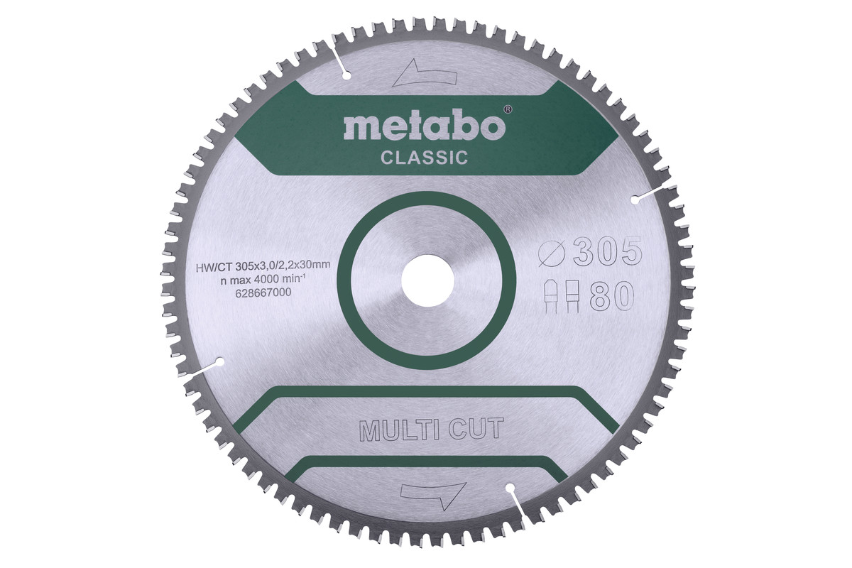 Sägeblatt "multi cut - classic", 305x30 Z80 FZ/TZ 5°neg /B (628667000) 