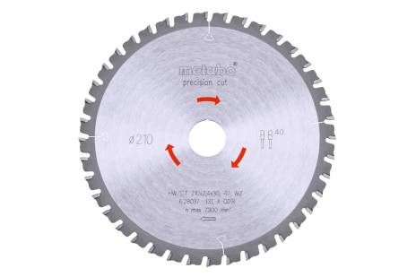 Sägeblatt "precision cut wood - professional", 210x30, Z40 WZ 3° (628037000)