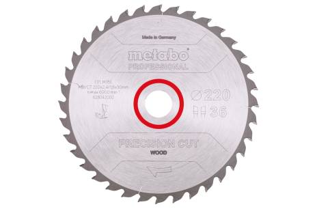 Sägeblatt "precision cut wood - professional", 220x30, Z36 WZ 10° (628042000) 