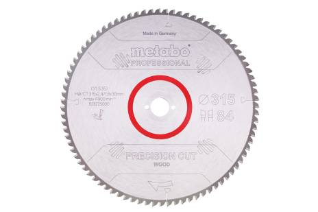 Sägeblatt "precision cut wood - professional", 315x30, Z84 WZ 5° neg. (628225000) 