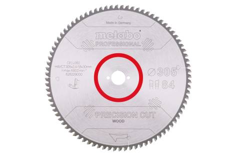 Sägeblatt "precision cut wood - professional", 305x30, Z84 WZ 5° neg. (628229000) 