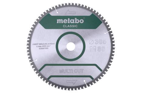 Sägeblatt "multi cut - classic", 305x30 Z80 FZ/TZ 5°neg /B (628667000) 