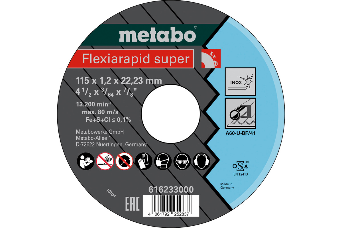 Flexiarapid super 115x1,2x22,23, inox, TF 41 (616233000) 