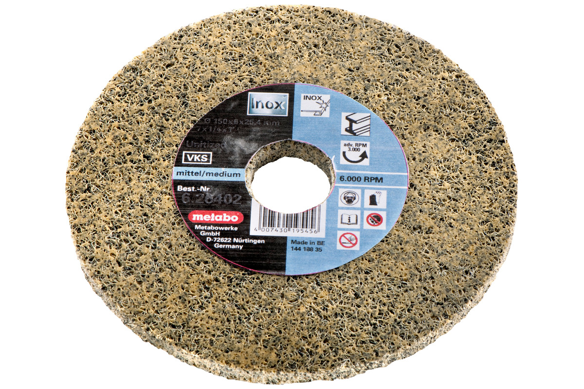 Fleece compact grinding disc "Unitized ", coarse, 125 x 6 x 22.23, WS (626482000) 