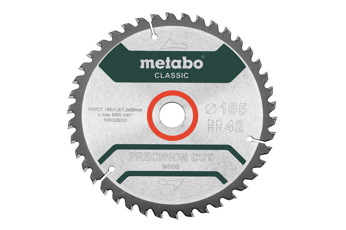 Saw blade "precision cut wood - classic", 165x20 Z42 WZ 5° /B (628027000) 