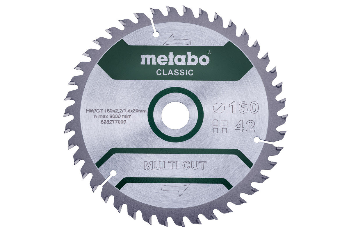 Saw blade "multi cut - classic", 160x20 Z42 FZ/TZ 5° (628277000) 