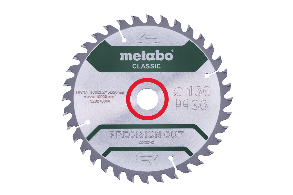 Saw blade "precision cut wood - classic", 160x20 Z36 WZ 10° (628278000) 