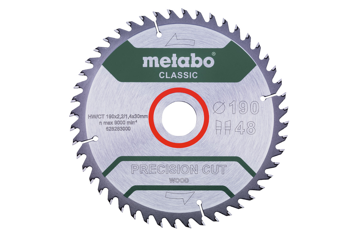 Saw blade "precision cut wood - classic", 190x30 Z48 WZ 15° (628283000) 