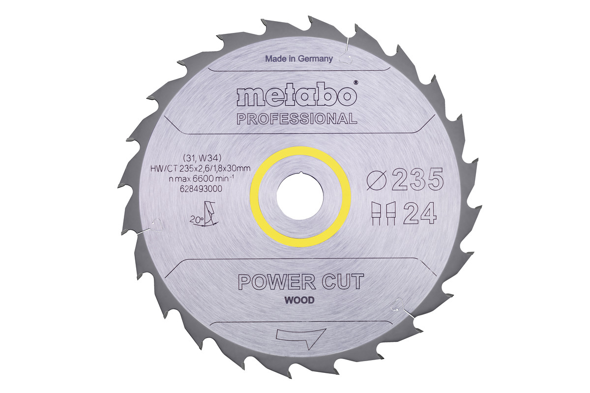 Saw blade "power cut wood - professional", 235x30, Z24 WZ 20° (628493000) 