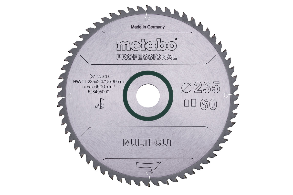 Saw blade "multi cut - professional", 235x30, Z60 FZ/TZ 5° (628495000) 