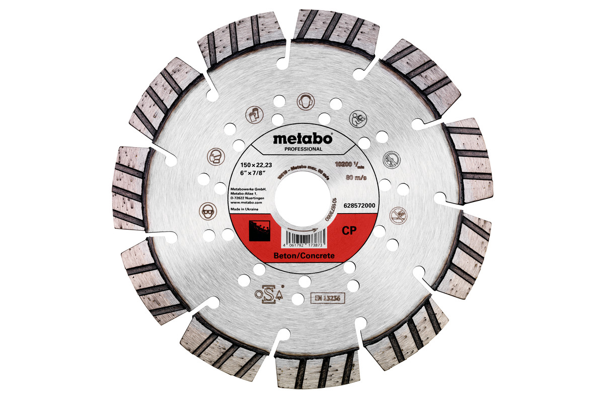 Diamond cutting disc 150x22.23mm, "CP", concrete "professional" (628572000) 