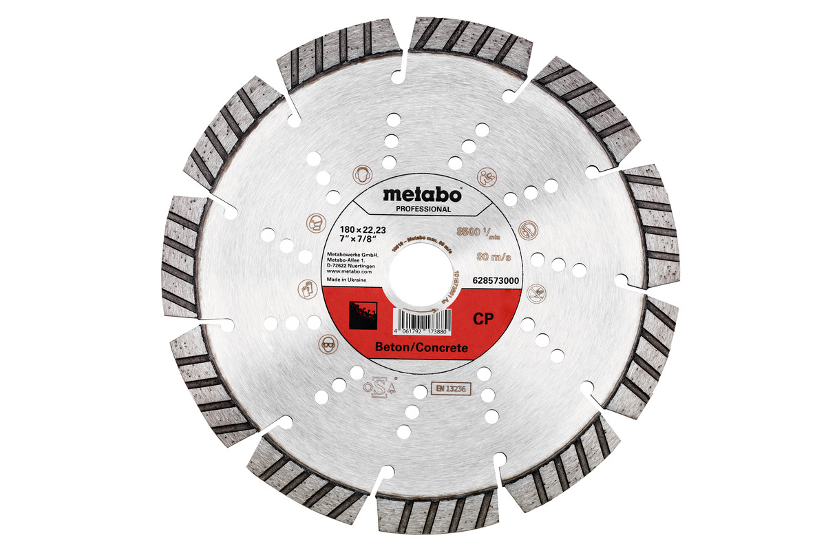 Diamond cutting disc 180x22.23mm, "CP", concrete "professional" (628573000) 