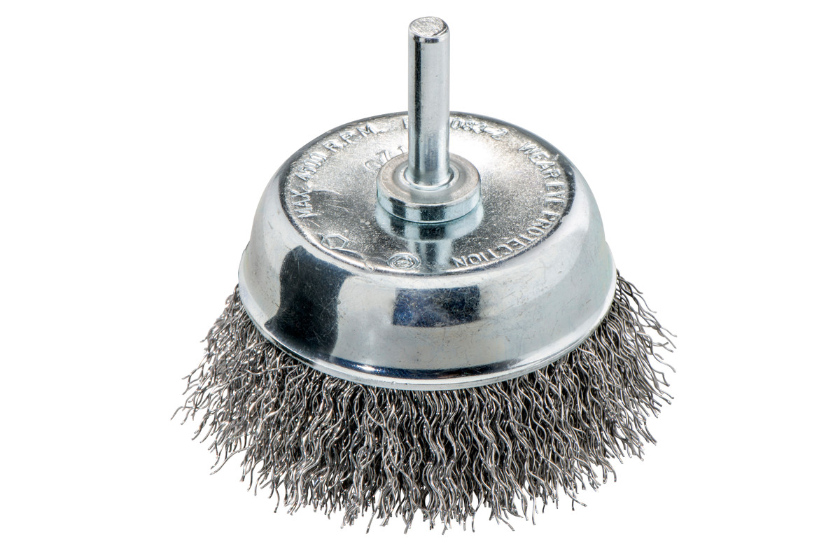 Cup brush 75x0.30 mm/ 6 mm, crimped steel (630552000) 