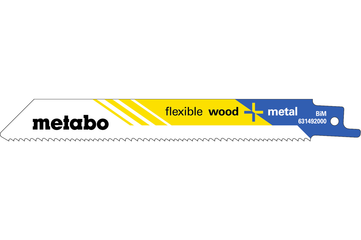 5 Lâminas para serra de sabre "flexible wood + metal" 150 x 0,9 mm (631492000) 