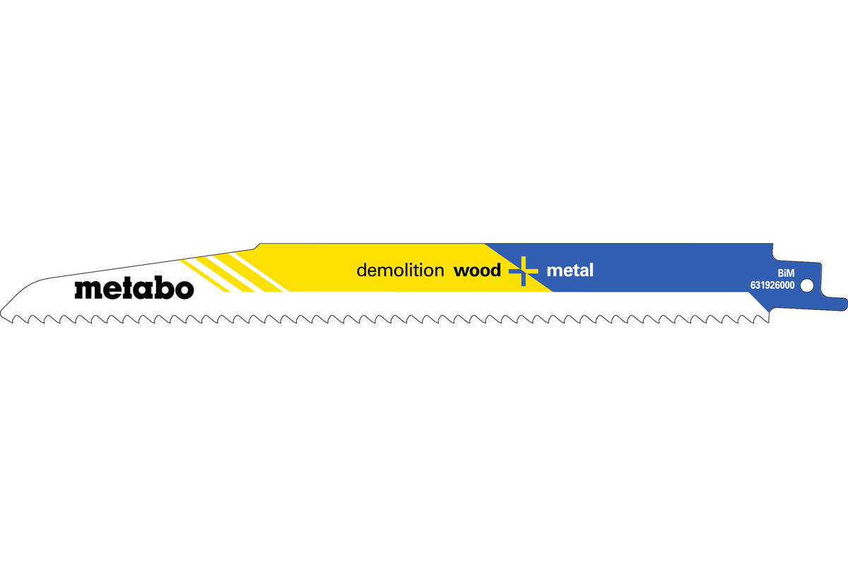 5 hojas para sierras de sable "demolition wood + metal" 225 x 1,6 mm (631926000) 