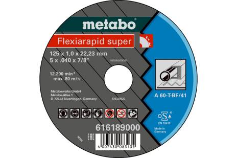 Flexiarapid super 125x1,0x22,23 acero, TF 41 (616189000) 