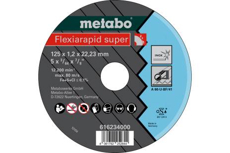 Flexiarapid super 125x1.2x22.23 Inox, TF 41 (616234000) 