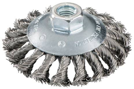 Wheel brush 100x0.5x10 mm/ M 14, steel-wire, twisted, offset (623803000) 