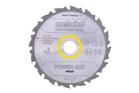 Saw blade "power cut wood - professional", 152x20, Z12 FZ 15° (628001000)
