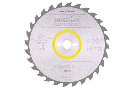 Saw blade "power cut wood - professional", 300x30, Z28 WZ 15° (628014000) 