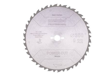 Hoja de sierra "power cut wood - professional", 350x30, D22 DP 22° (628017000) 
