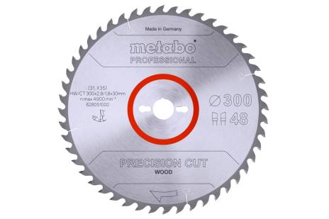 Hoja de sierra "precision cut wood - professional", 300x30, D48 DI 15° (628051000) 